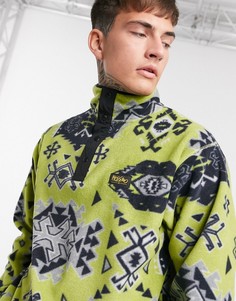 Лаймовый флисовый свитшот с молнией 1/4 Mossimo-Зеленый