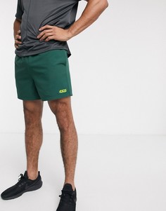 Зеленые спортивные шорты средней длины ASOS 4505-Зеленый