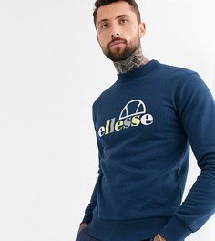 Темно-синий свитшот с высоким воротом и большим логотипом ellesse Stel эксклюзивно для ASOS