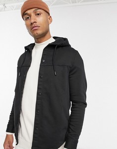 Черная куртка в стиле милитари Bershka-Черный