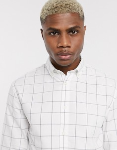 Белая рубашка в клетку Celio-Белый