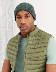 Зеленая шапка-бини ASOS DESIGN-Зеленый