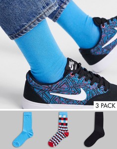 Набор из 3 пар носков до щиколотки ASOS DESIGN - Скидка-Мульти