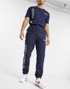 Темно-синие джоггеры из нейлона Tommy Jeans-Темно-синий