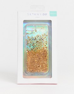 Чехол для iPhone 6/6S/7/8 с золотистыми блестками Skinnydip-Золотой
