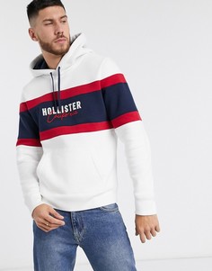 Худи белого цвета с логотипом Hollister-Белый