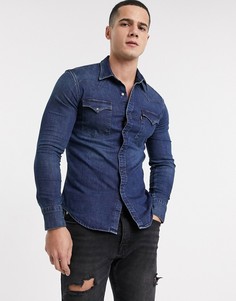 Узкая джинсовая рубашка стретч в стиле вестерн Levis-Темно-синий Levis®
