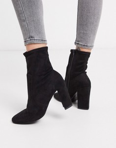 Черные ботинки из искусственной замши River Island-Черный