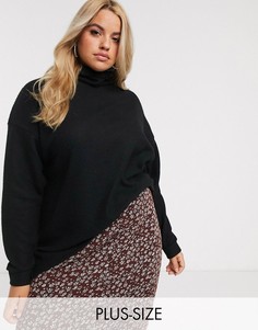 Черный джемпер с высоким воротником New Look Curve