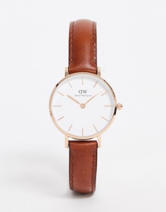 Часы с корпусом цвета розового золота и коричневым ремешком Daniel Wellington Petite St Mawes - 28 мм-Коричневый