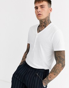 Белая футболка с V-образным вырезом ASOS DESIGN-Белый
