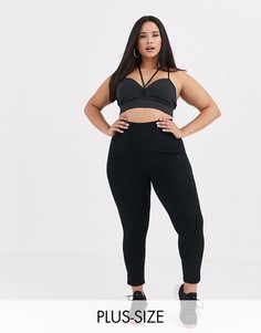 Хлопковые леггинсы ASOS 4505 Curve-Черный