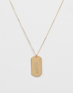 Ожерелье с армейским жетоном Pieces Amina-Золотой