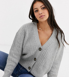 Серый короткий кардиган Brave Soul Petite