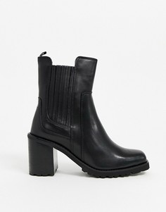 Черные кожаные ботинки челси на массивной подошве ALDO-Черный