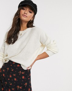 Джемпер кремового цвета с круглым вырезом Brave Soul-Кремовый