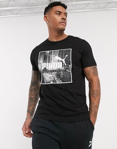 Футболка с принтом Puma-Черный
