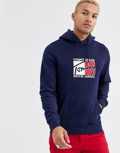 Худи темно-синего цвета с логотипом Tommy Jeans essential-Темно-синий