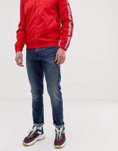 Выбеленные узкие эластичные джинсы Calvin Klein Jeans 026-Синий