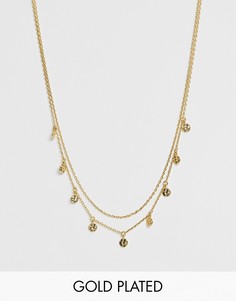 Позолоченное ожерелье с подвесками Astrid & Miyu-Золотой