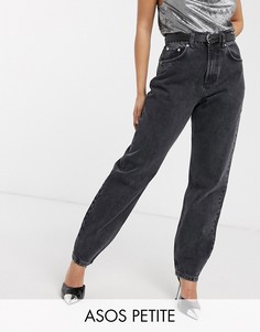 Черные джинсы в винтажном стиле с завышенной талией ASOS DESIGN Petite-Черный
