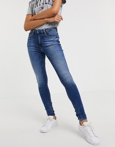 Супероблегающие джинсы с завышенной талией Tommy Jeans-Синий