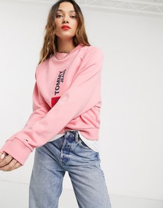 Свитшот из переработанных материалов с логотипом Tommy Jeans-Розовый