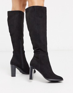 Черные высокие сапоги ASOS DESIGN-Черный