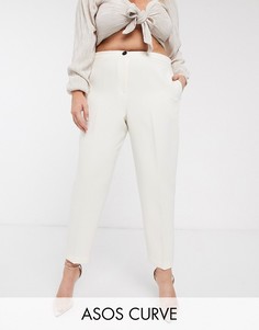Белые брюки узкого кроя ASOS DESIGN Curve-Белый