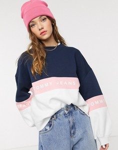 Свитшот в стиле колор блок Tommy Jeans-Мульти