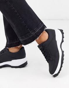Черные кроссовки на шнуровке и массивной подошве Camper-Черный