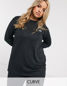 Лонгслив для бега ASOS 4505 Curve-Черный