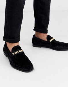 Черные лоферы с цепочками Kurt Geiger-Черный