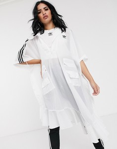 Белая куртка-кимоно с логотипом-трилистником adidas Originals x J KOO-Белый