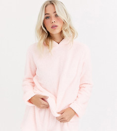 Пижамные худи и шорты из искусственного меха Loungeable-Розовый