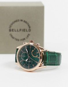 Мужские часы с зеленым ремешком Bellfield-Зеленый