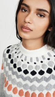 Club Monaco Fair Isle Crew Neck Sweater