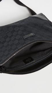 What Goes Around Comes Around Gucci Black GG Shoulder Bag