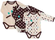 Комплект боди Lucky Child Улитки 3 шт., размер 62