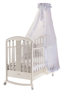 Кроватка-качалка Feretti Elegance Dondolo Grigio/Chiacco-ice gray