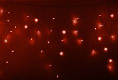 Гирлянда "Айсикл" 4,8х0,6 м, с эффектом мерцания, белый ПВХ, 176LED, цвет: Красный, 220В Neon Night