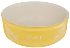 Миска для животных Nobby Cat, керамическая, с надписью, желтая, 240мл