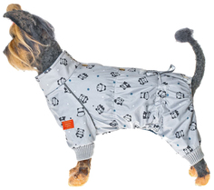 Комбинезон для собак Happy Puppy Панда, серый, M