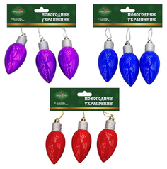 Елочная игрушка Новогодняя сказка 972339 Фиолетовый, синий, красный