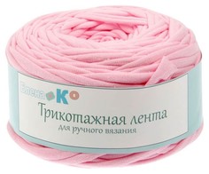 Пряжа трикотажная широкая 50м/160гр, ширина нити 7-9 мм (110 св.розовый) Елена и Ко