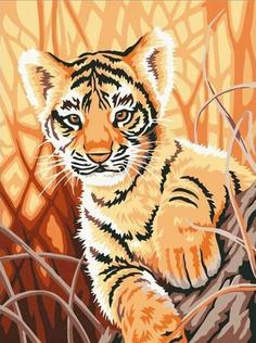 Картина по номерам Paintboy "Тигрёнок", 20x30 см