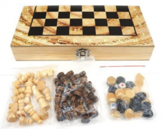 Семейная настольная игра Shantou Gepai Шахматы, шашки и нарды W3418-4