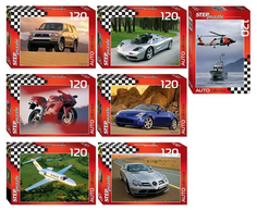 Пазл Step Puzzle 120 золотая серия 10 машины 75010