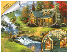 Роспись по номерам без подрамника "Домик", с контур-карандашом, 40 х 30 см Арт Узор