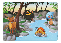 Развивающая игрушка 1TOY Звери на реке